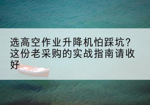 卫东高空作业升降机厂家推荐-选高空作业升降机怕踩坑？这份老采购的实战指南请收好